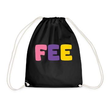 Name - Fairy - Drawstring Bag - black - Front