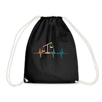 Battement de cœur balance - Sac de sport léger - noir - Devant