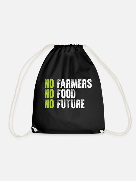No Farmers No Food No Future - Turnbeutel - Schwarz