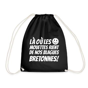 blagues bretonnes,cadeaux humoristique,Humour BZH - Sac de sport léger - noir - Devant