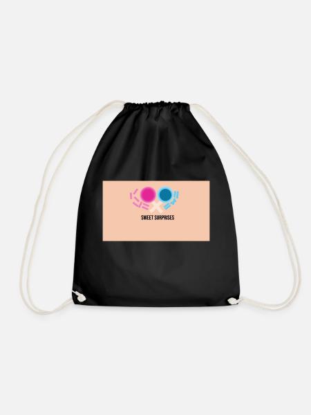 sweets - Drawstring Bag - black