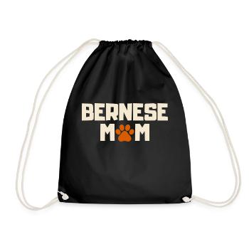 Bernese MomGifts. Bernese Mountain Dog - Drawstring Bag - black - Front