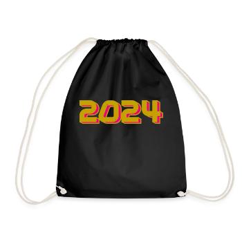 2024. ANNEE. BONNE ANNEE. SAINT SYLVESTRE - Sac de sport léger - noir - Devant