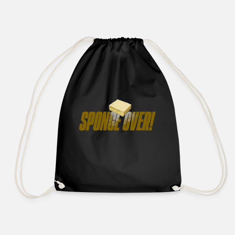 Denglisch: Spong over/ Schwamm drüber - Turnbeutel - Schwarz