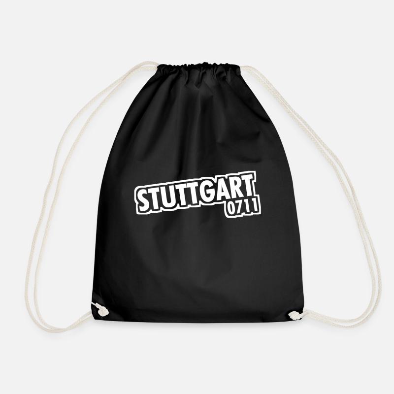 Stuttgart - 0711 - Vorwahl - Baden-Württemberg - Turnbeutel - Schwarz