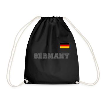 Look maillot de l’Allemagne - ALLEMAGNE avec drapeau - Sac de sport léger - noir - Devant