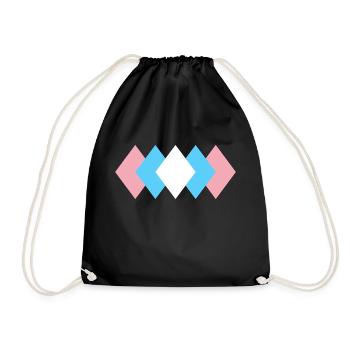 Subtle Transgender Pride - Drawstring Bag - black - Front