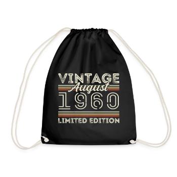 Août 1960 Légende depuis Août 1960 Millésime 1960 - Sac de sport léger - noir - Devant