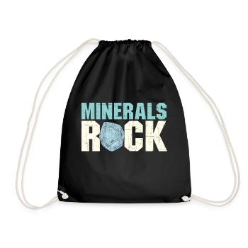 Mineralien Gestein - Geode Hunter Geologie - Turnbeutel - Schwarz - Vorne