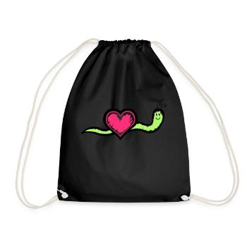 Snail 02 - Drawstring Bag - black - Front