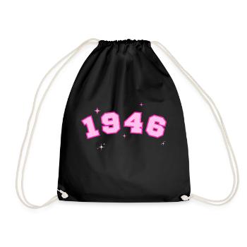 1946 Rose Star - Drawstring Bag - black - Front