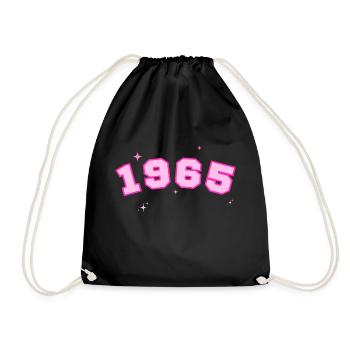 1965 rose étoile - Sac de sport léger - noir - Devant
