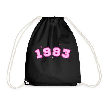 1983 rose étoile - Sac de sport léger - noir - Devant