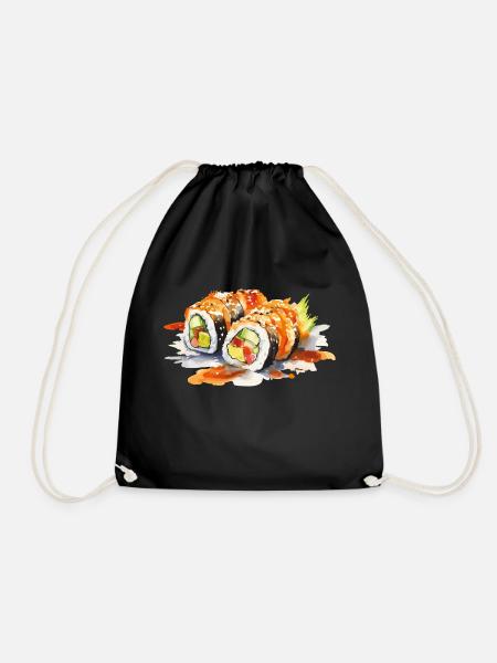 Sushi - Turnbeutel - Schwarz