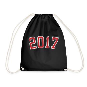 Sport Geburtsjahr 2017 - Turnbeutel - Schwarz - Vorne