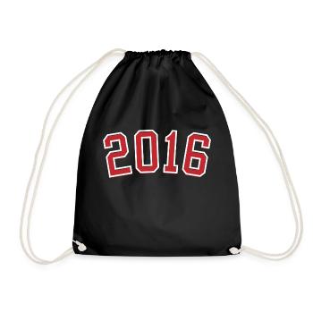 Sport birth year 2016 - Drawstring Bag - black - Front