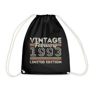 Février 1993 Cadeau d’anniversaire - Février 1993 - Sac de sport léger - noir - Devant