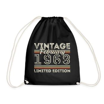 Février 1968 Cadeau d’anniversaire - Février 1968 - Sac de sport léger - noir - Devant