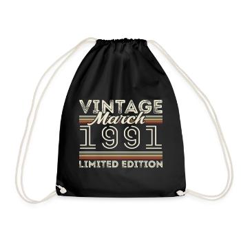 Mars 1981 Millésime 1981 Cadeau d’anniversaire Mars - Sac de sport léger - noir - Devant
