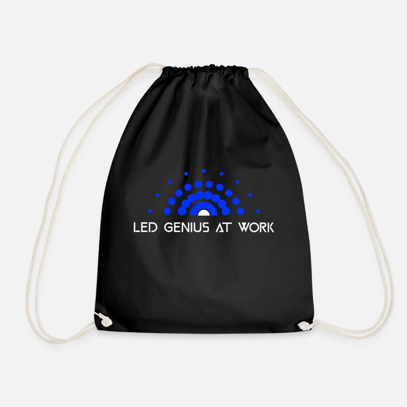 LED Genius at Work 2 - Drawstring Bag - black