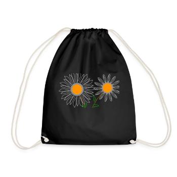 Sonnenblumen - Turnbeutel - Schwarz - Vorne