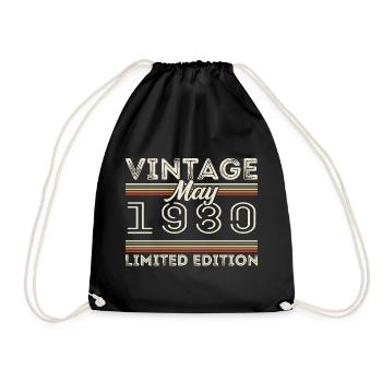 Mai 1980 Anniversaire 1980, Légendaire depuis mai 1980 - Sac de sport léger - noir - Devant