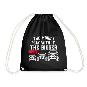 the more i play with the bigger it gets - Drawstring Bag - black - Front