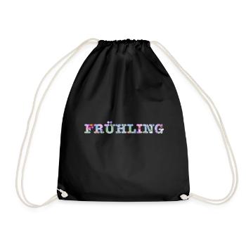 Frühling - Turnbeutel - Schwarz - Vorne