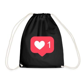 Like instagram - Drawstring Bag - black - Front