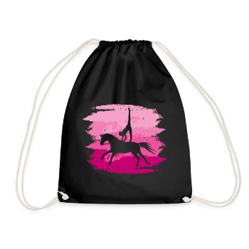 Volti Pferdesport Voltigieren - Turnbeutel - Schwarz - Vorne