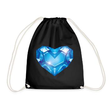 Valentine's day heart - Drawstring Bag - black - Front