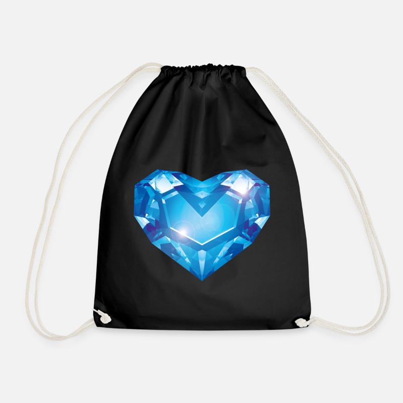 Valentine's day heart - Drawstring Bag - black