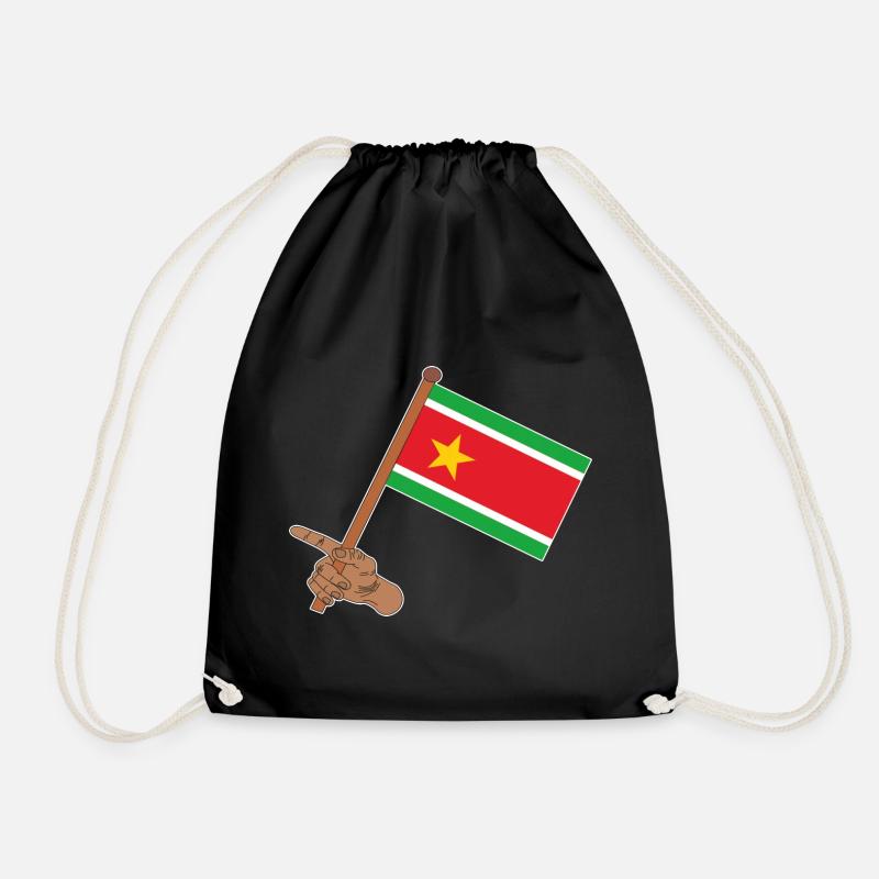 Drapeau de la Guadeloupe dans la main - Sac de sport léger - noir