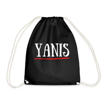 Yanis Prénom Naissance Anniversaire Cadeau - Sac de sport léger - noir - Devant