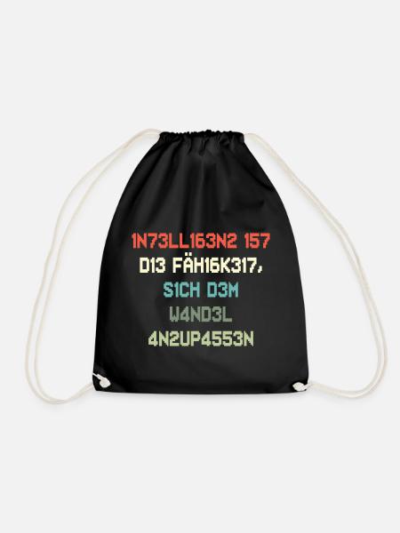 Die Fähigkeit sich dem Wandel anzupassen - Turnbeutel - Schwarz