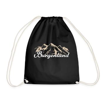 Burgenland Austria Home Gift - Drawstring Bag - black - Front