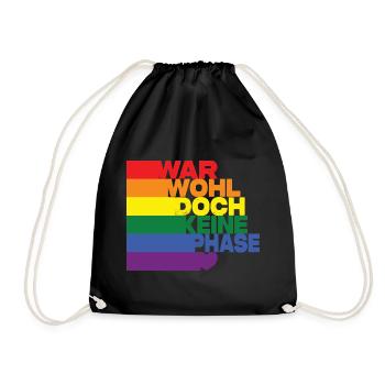War Wohl Doch Keine Phase - Turnbeutel - Schwarz - Vorne