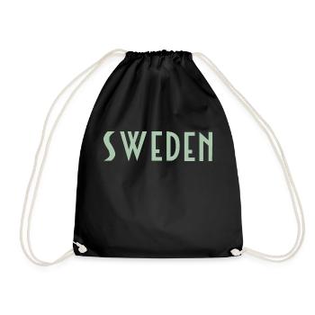 Sweden - Drawstring Bag - black - Front