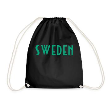 Sweden - Drawstring Bag - black - Front