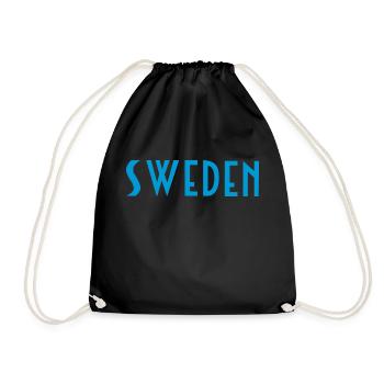 Sweden - Drawstring Bag - black - Front