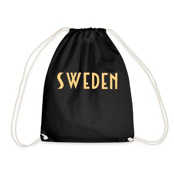 Sweden - Drawstring Bag - black - Front