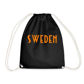Sweden - Drawstring Bag - black - Front