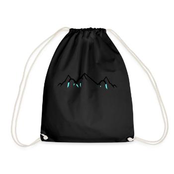 Montagnes - Sac de sport léger - noir - Devant