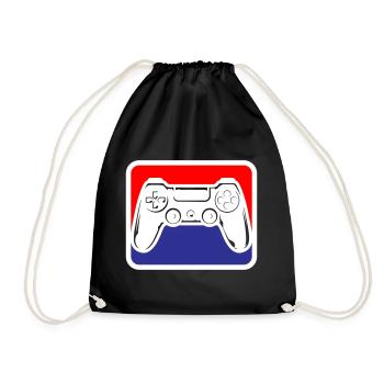 Gaming Gamepad Logo | Colors can be changed - Drawstring Bag - black - Front