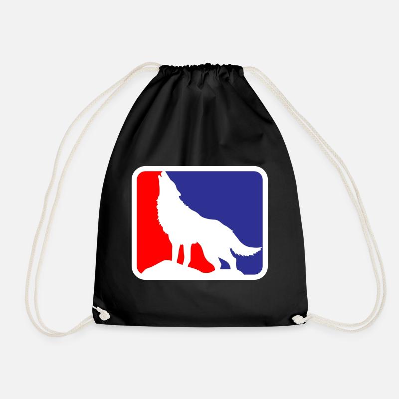 Wolf Hund Wildlife Werwolf Logo | Farben änderbar - Turnbeutel - Schwarz