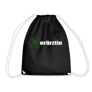 Tierärztin white - Turnbeutel - Schwarz - Vorne