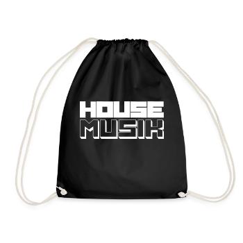 musique dance house musik cadeau - Sac de sport léger - noir - Devant