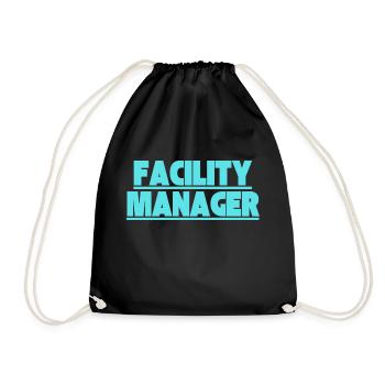 Facility Manager In-house technician Caretaker - Drawstring Bag - black - Front