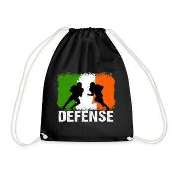 Football américain Irlande Défense - Sac de sport léger - noir - Devant