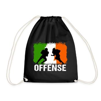 American Football Ireland Offense - Drawstring Bag - black - Front